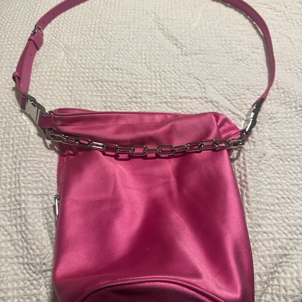 Alexander Wang Pink Satin Chain Strap Bag